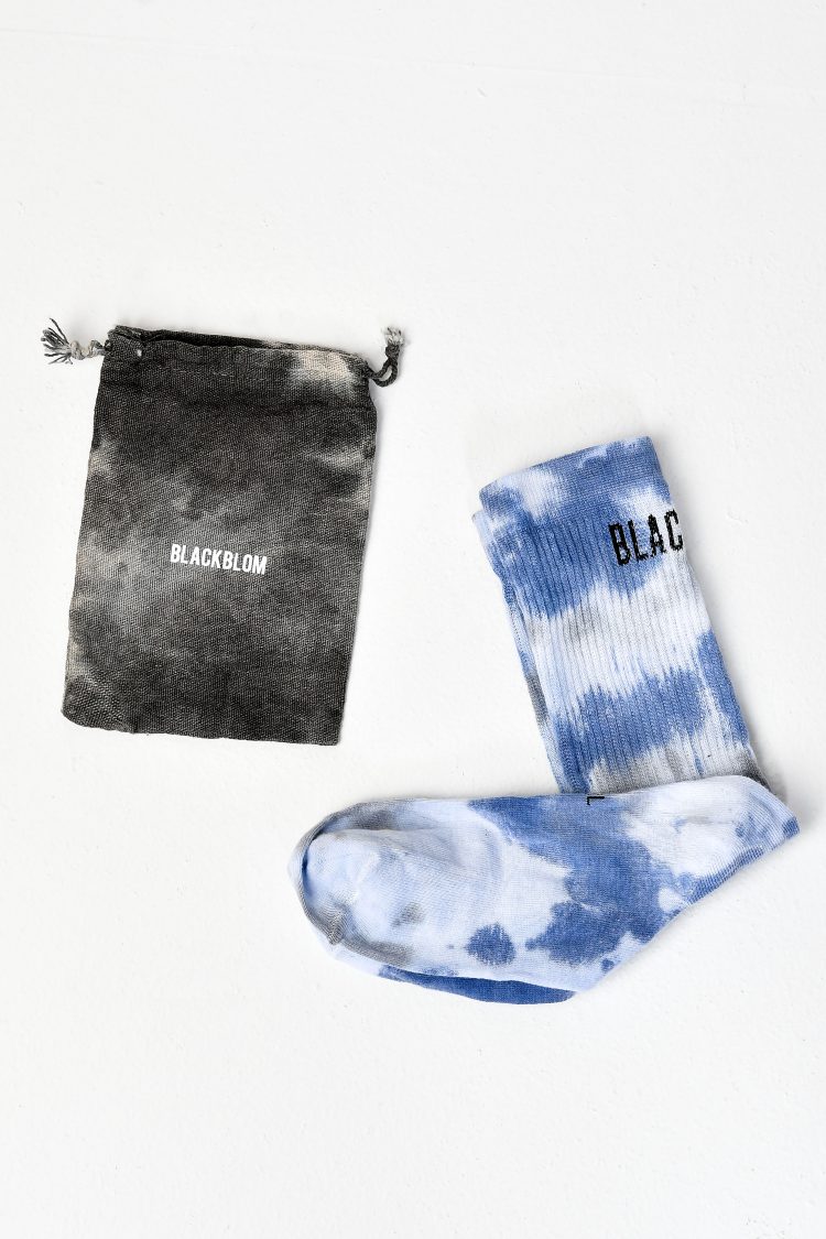 Blackblom unisex tie dye κάλτσες σε μπλε