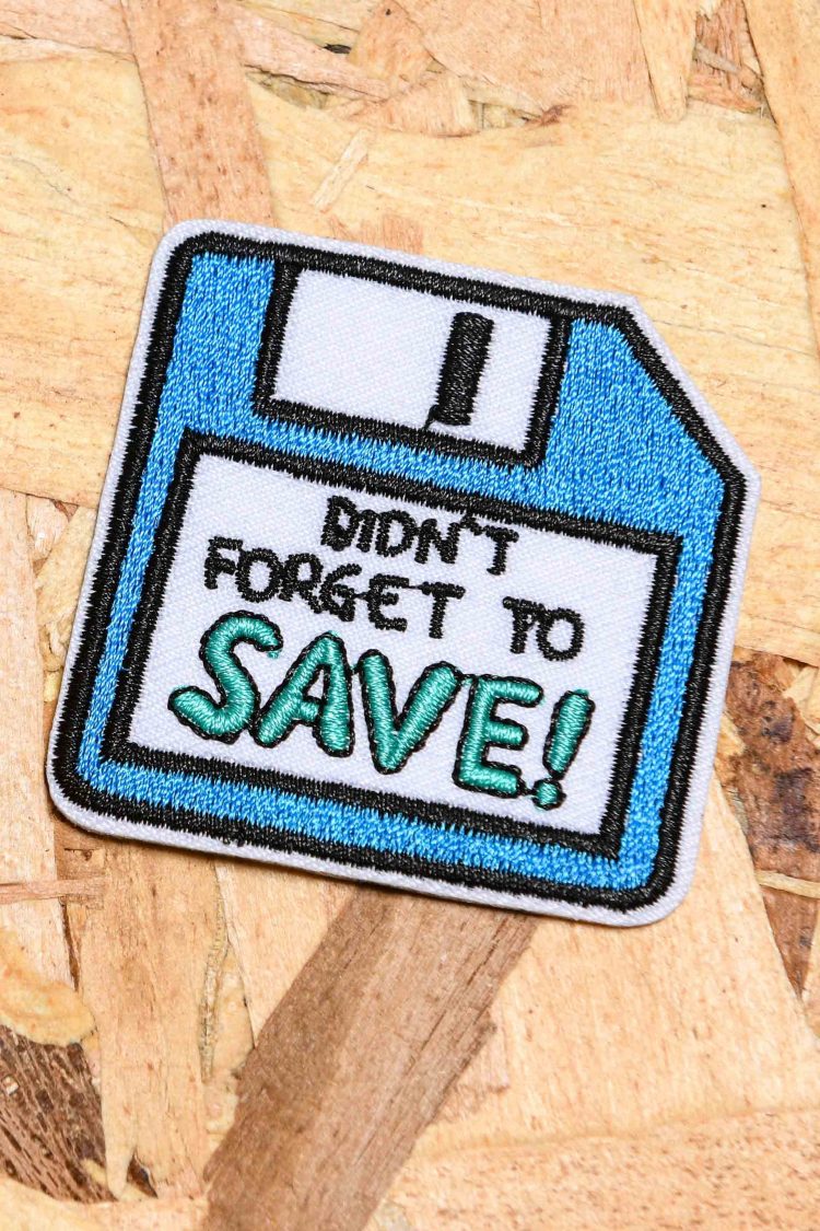 "Save this" iron on patch