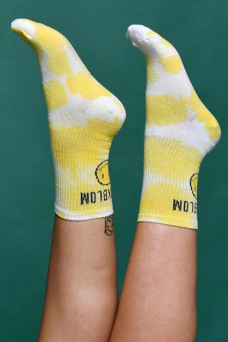 Blackblom unisex tie dye κάλτσες σε κίτρινο