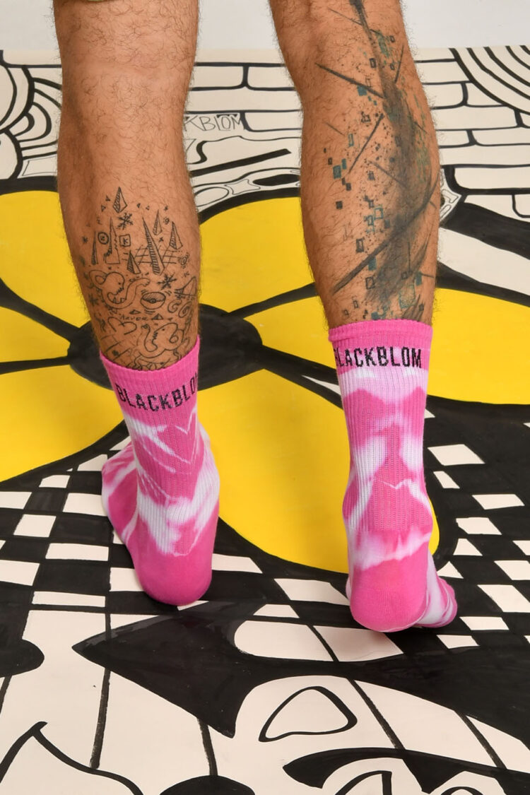Blackblom Unisex Tie Dye Κάλτσες Σε hot pink
